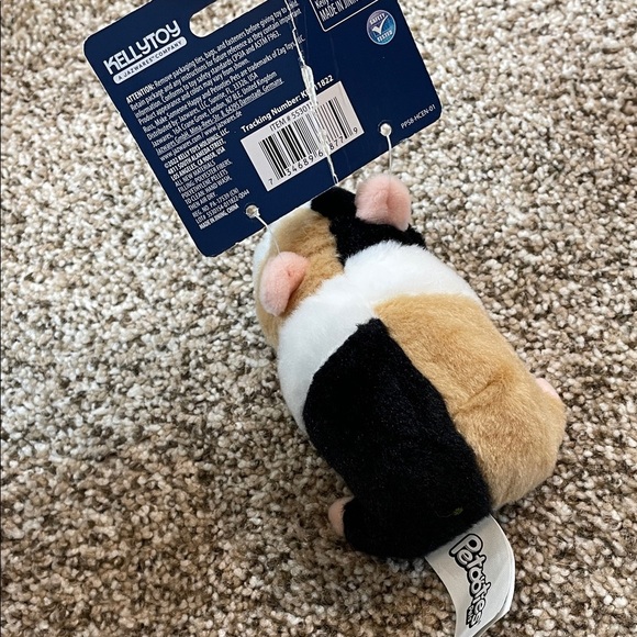 🤎Kellytoy Petooties Plush Guinea Pig - Black, White, Tan - Picture 2 of 3